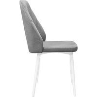 Стул Трия Капри конус Т2 исп.2 (белый муар/велюр серый)