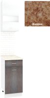 

Готовая кухня Кортекс-мебель Корнелия Экстра 40р1ш правый (белый/береза/мадрид)