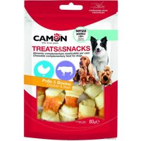 Лакомство для собак Camon Knotted rawhide bone with chicken 80 г (6 см)