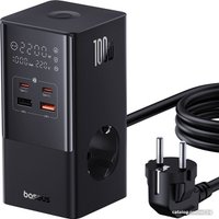 Сетевое зарядное Baseus PowerCombo Tower PowerStrip 2AC2+U2+С 100W CCGAN100-S2ACE