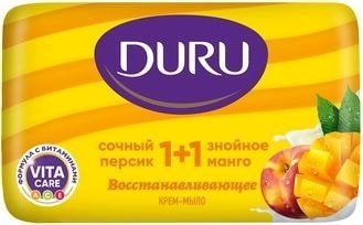

Duru Крем-мыло 1+1 Сочный персик & Знойное манго 80 г
