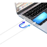 Кабель Defender F182 30 Вт USB Type-C - USB Type-C (2 м, белый)