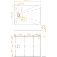 Душевой поддон RGW TSS-W 90x120