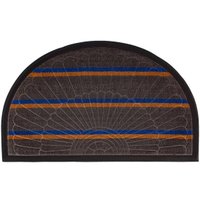 Придверный коврик ComeForte Уют Мультиколор полукруглый 60x90 (серый)
