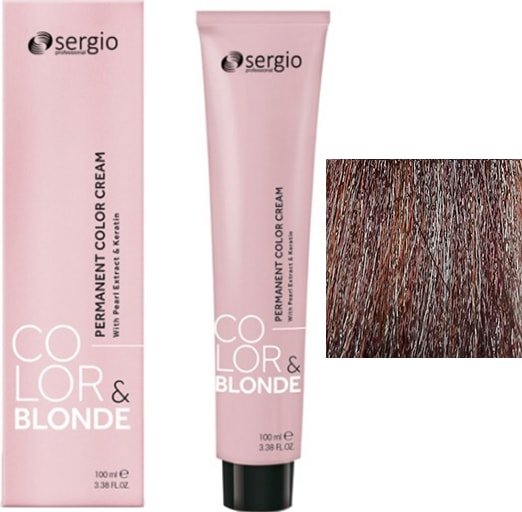 

Крем-краска для волос Sergio Professional Color&Blonde 7.41 средне-русый медный матовый