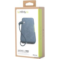 Внешний аккумулятор InfinityLab InstantGo Built-in Lightning 10000mAh (синий)