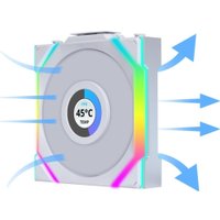 Комплект вентиляторов для корпуса с контроллером Lian Li Uni Fan SL 120 Wireless LCD G99.12SLLCD1W3W.R0