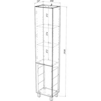  Garda Шкаф-пенал для ванной Grado23k 400 26.23K.400