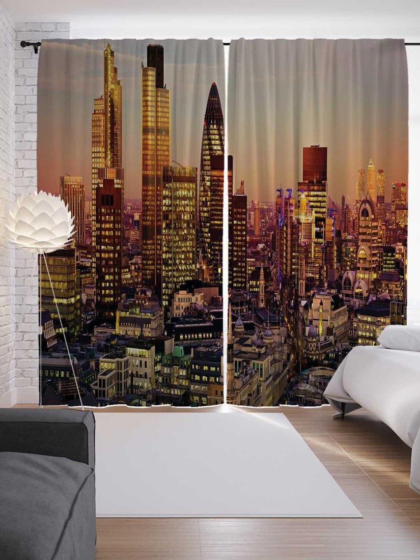 

Комплект штор JoyArty Огни ночного города 1.45x2.65 м (2 шт)