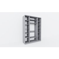 Шкаф распашной ФорестДекоГрупп Трея 4 (с серебром)