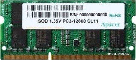 Оперативная память Apacer 4GB DDR3 SO-DIMM PC3-12800 DV.04G2K.KAM
