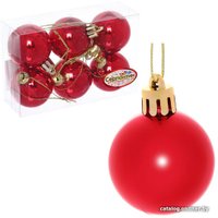Елочная игрушка Серпантин Глянец шар 4 см 6 шт (красный) 183-832
