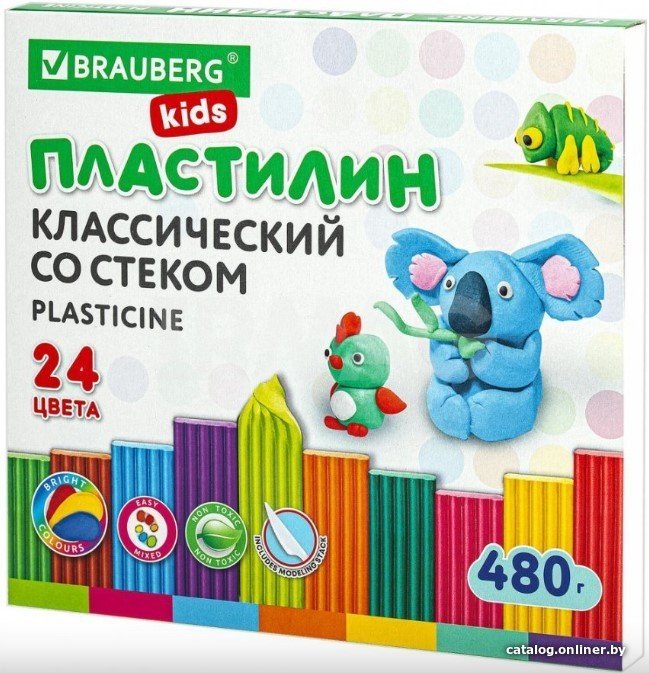 Пластилин BRAUBERG Kids 106437 (24 цв)