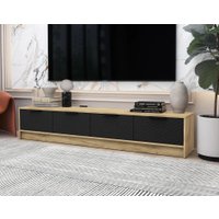 Тумба Интерлиния ТВ Концепт КТ-ТВ4-35 Техно (дуб золотой/черный)