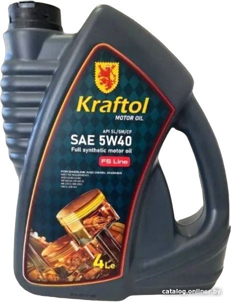 Моторное масло Kraftol API SL/SM/CF SAE 5W-40 4л