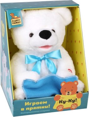 

Интерактивная игрушка Fluffy Family Мишка Ку-ку 681958 (белый)
