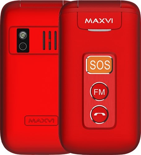 

Кнопочный телефон Maxvi E5 (красный)