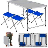 Стол со стульями Bison C-4-50*100-WT