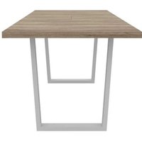 Кухонный стол Сакура Цюрих (дуб каньон/белый гладкий матовый)