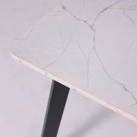 Кухонный стол Lepremo AV 1209/1 МДФ раздвижной 1200-1600x800 (Азул Оникс/черный)