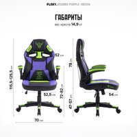 Игровое (геймерское) кресло FLOKY Asgard Purple-Green (фиолетовый/зеленый)