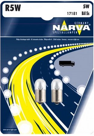 

Галогенная лампа Narva R5W 2шт [17181B2]