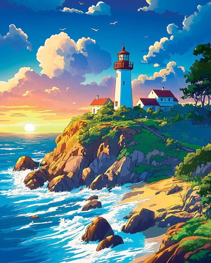 

Алмазная мозаика Феникс+ Маяк 70836