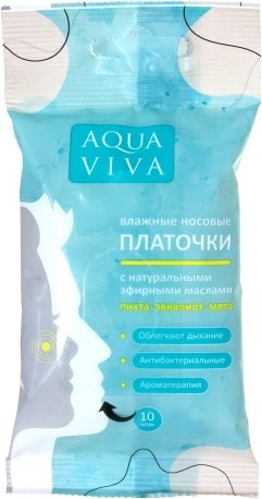 

Влажные салфетки Aqua Viva Антибактериальные с эфирными маслами (10 шт)