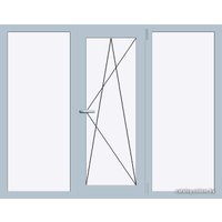 Окно ПВХ Dexen B70 2080x1430 Г+П/О+Г СП2Э