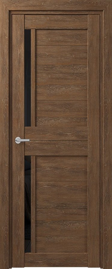 

Межкомнатная дверь Юркас Deform D17 ДО 60x200 (дуб шале корица/lacobel черный лак)