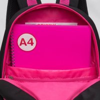 Школьный рюкзак Grizzly RG-463-1 (черный/розовый)