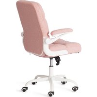 Офисное кресло TetChair Lugano Wh (ткань teddy, розовый)