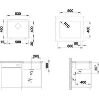 Кухонная мойка ZorG Subline 50 (белый камень)
