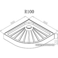 Душевой поддон Cerutti R100 100x100