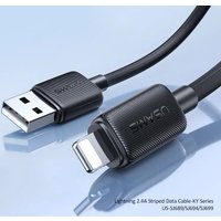 Кабель Usams US-SJ694 USB Type-A - Lightning (2 м, черный)