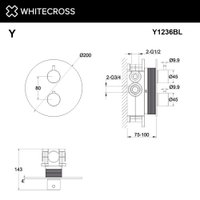 Смеситель Whitecross Y Y1236BL (черный матовый)