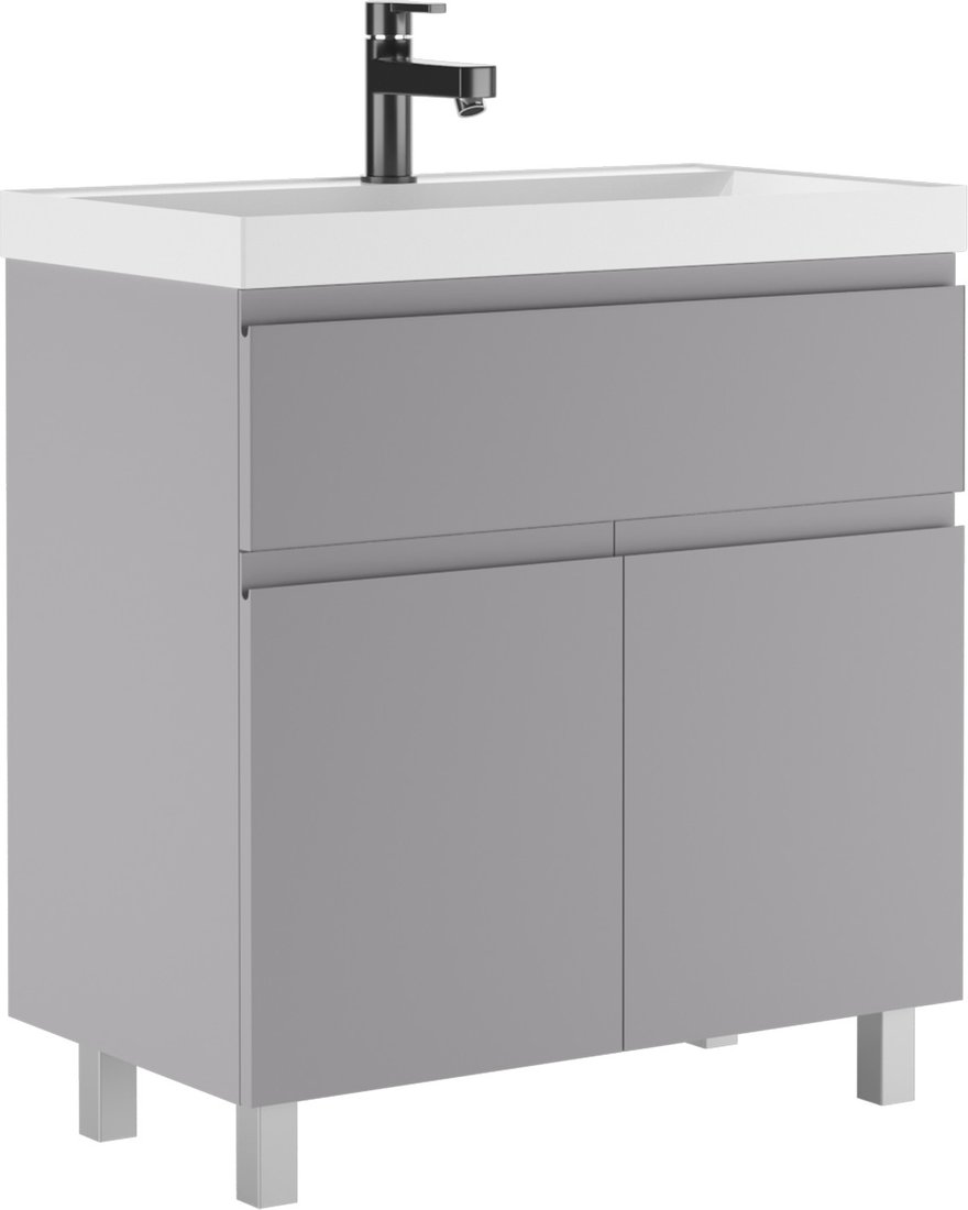 

Домино Тумба под умывальник Unit 80 Graffo В1 (светло-серый матовый)