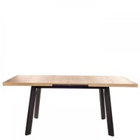 Кухонный стол Виста Саппоро 85x133/181 (дуб галифакс натуральный/матовый черный)