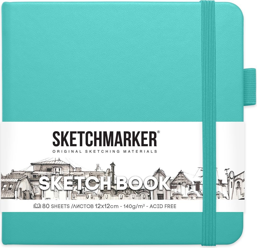 

Альбом для рисования Sketchmarker Скетчбук 2314502SM (80 л, аквамарин)