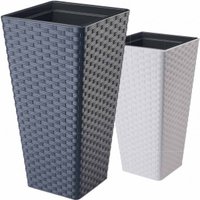 Кашпо Form-Plastic Rattana Slim FP-3900-014 (антрацитовый)