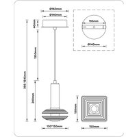 Подвесная люстра Ambrella light LH31003 GR/SM (серый/дымчатый)