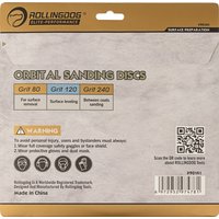 Набор шлифкругов Rollingdog Rollingdog 225мм Р120 (6 шт)