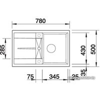 Кухонная мойка Blanco Metra 45 S (бетон) 525311