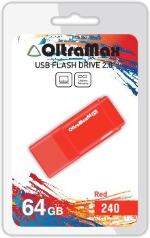 

USB Flash OltraMax 240 64GB (красный) [OM-64GB-240-Red]