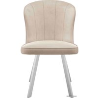 Стул DikLine 219 поворотный (B03 бежевый/ножки белые)