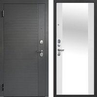 Металлическая дверь Guard МДФ/Зеркало графит/белый (96x205, левая)