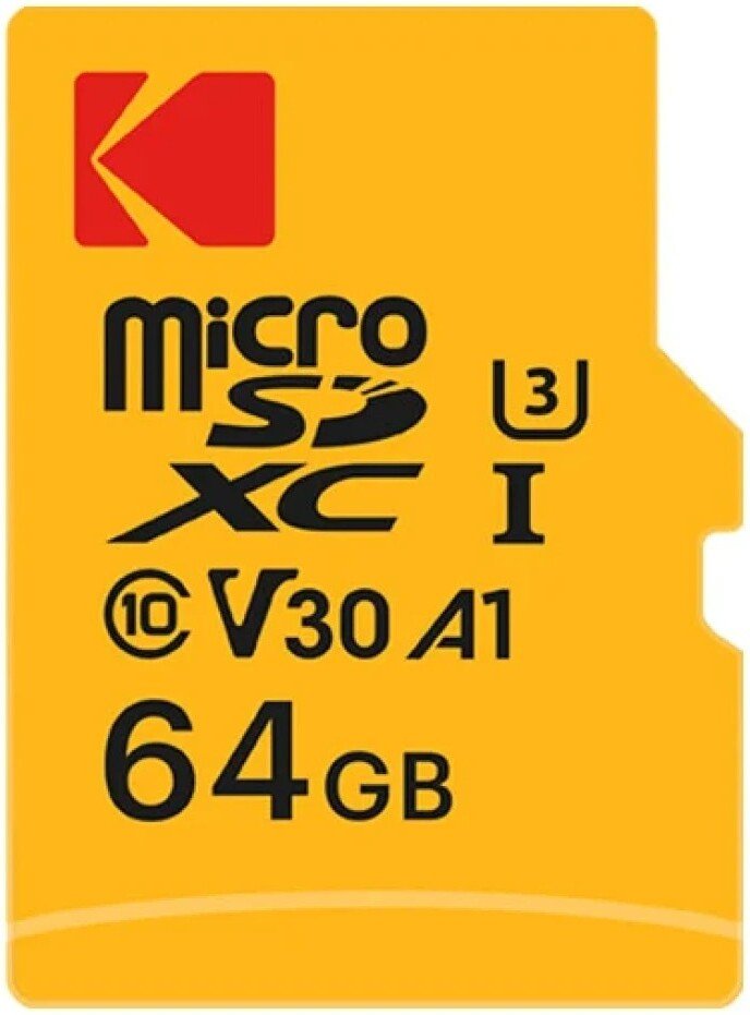 Карта памяти Kodak Ultra Performance microSDXC 64GB EKMSDM64GXC10HPRK (с адаптером)