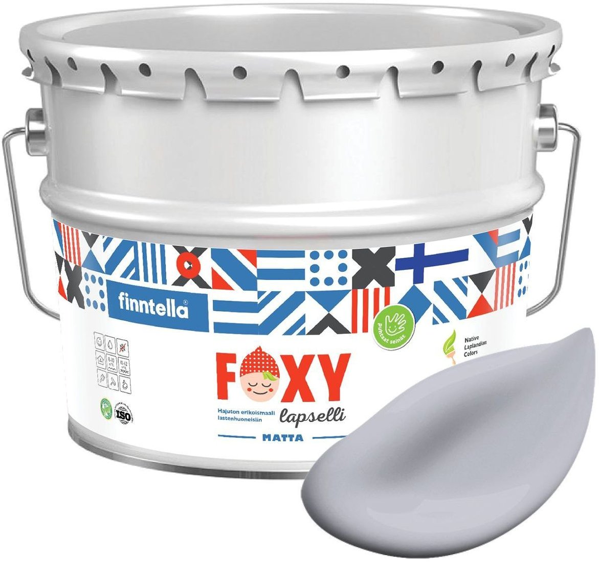 

Краска Finntella Foxy Lapselli Matte Taivas F-50-1-9-FL281 9 л (серый)