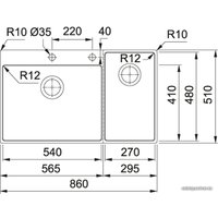 Кухонная мойка Franke Box Center BWX 220-54-27 TL 127.0538.260