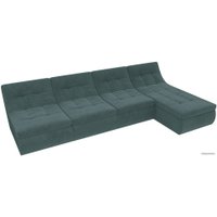 Угловой диван Лига диванов Холидей 101826 (бирюзовый)